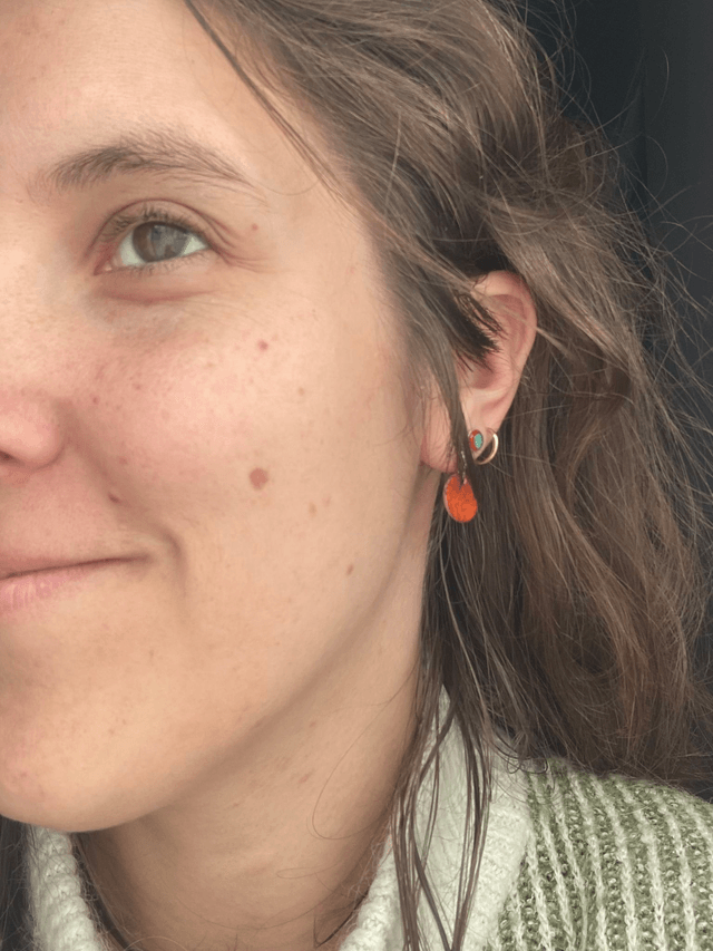 Boucles d’oreilles Petites rondes Jaune