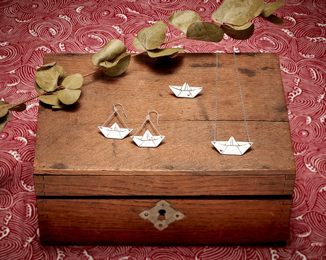 Bateau ou avion - Boucles d'oreilles