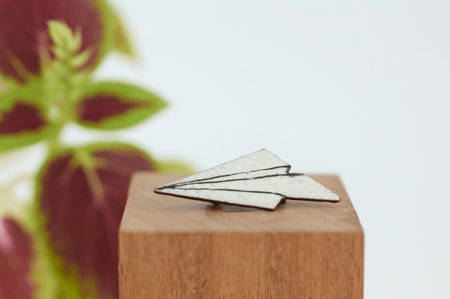 Broche Avion ou Bateau en origami 